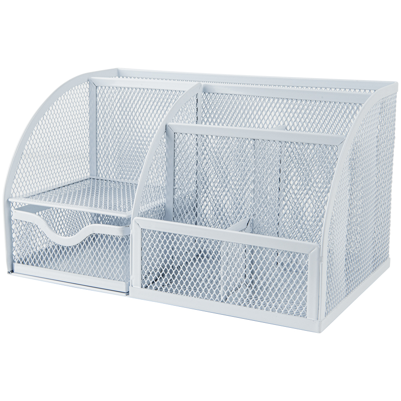 Подставка-органайзер 220*140*130мм., на 7 отделений, металлическая, бел. Axent - фото 2