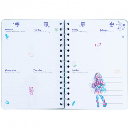 Щоденник на спіралі, тверда обкладинка, Monster High (MH25-438) Kite — фото 11