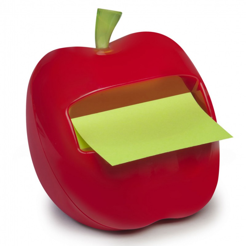 Диспенсер для Z-подібного Post-it 75*75мм. Яблуко, з блоком Z-подібного Post-it 3M - фото 1