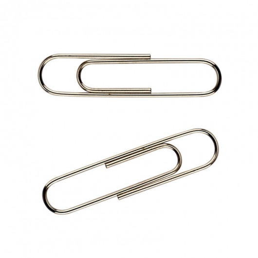 Скрепки 33мм., никель., круглые, 100шт., картон. уп. Axent - фото 3