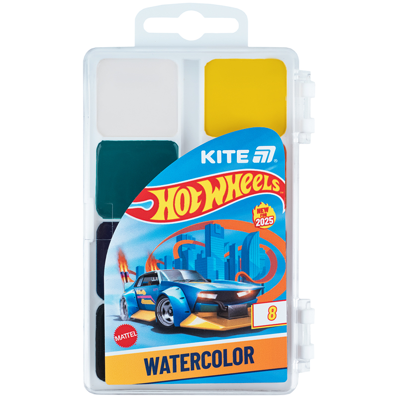 Краски акварельные, 8 цв. Hot Wheels (HW25-065) Kite - фото 3