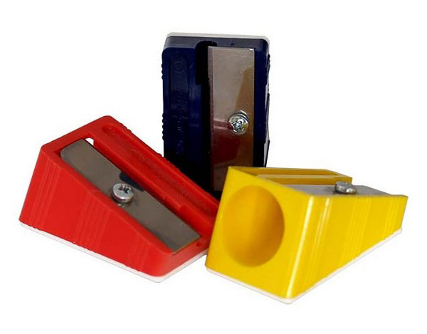 Точилка без контейнера 100-70, пластикова, прямокутна форма для товстого олівця, асорті KUM — фото 3