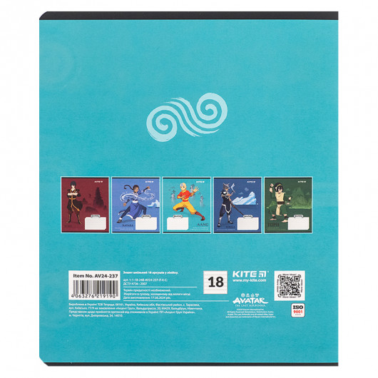 Тетрадь 18 лист., лин., софт-тач + УФ лак, Avatar (AV24-237) Kite - фото 18