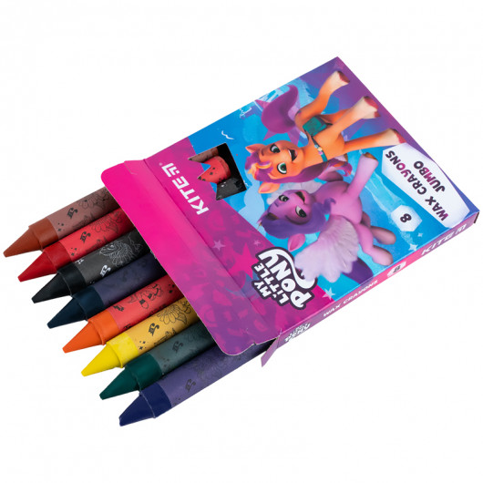 Крейда воскова Jumbo, 8 кольорів Little Pony Kite — фото 4