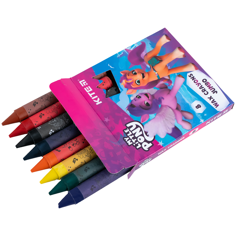 Крейда воскова Jumbo, 8 кольорів Little Pony Kite — фото 4