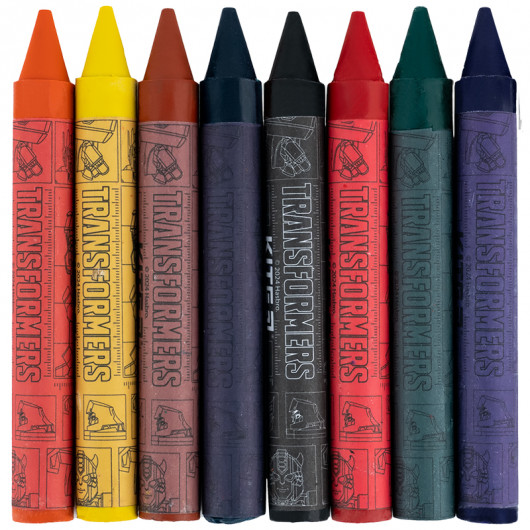 Мел восковой Jumbo, 8 цветов Transformers Kite - фото 4