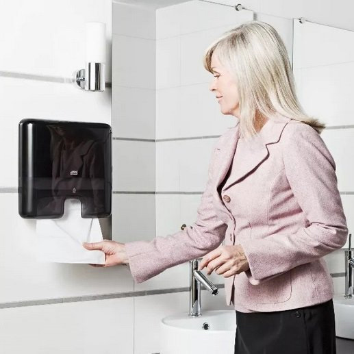 Тримач для рушників ZZ (C)-складки Elevation, пластик, Міні, (H3), чорн. Tork - фото 1