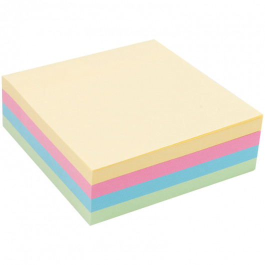 Блок бумаги с клейким слоем 75*75мм.*250 листов, пастельный микс Axent Delta - фото 3