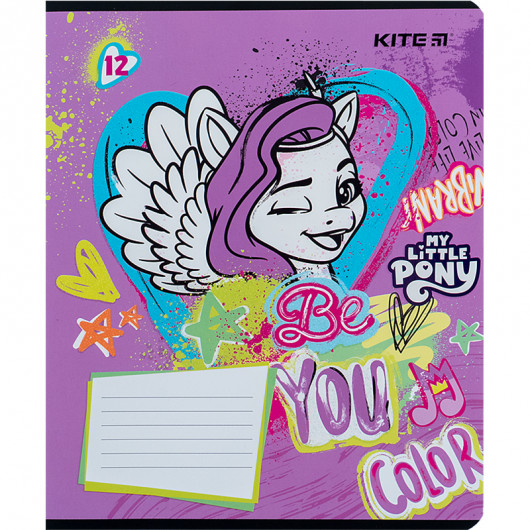 Тетрадь 12 лист., лин., УФ лак + глитер, Little Pony (LP24-234) Kite - фото 11