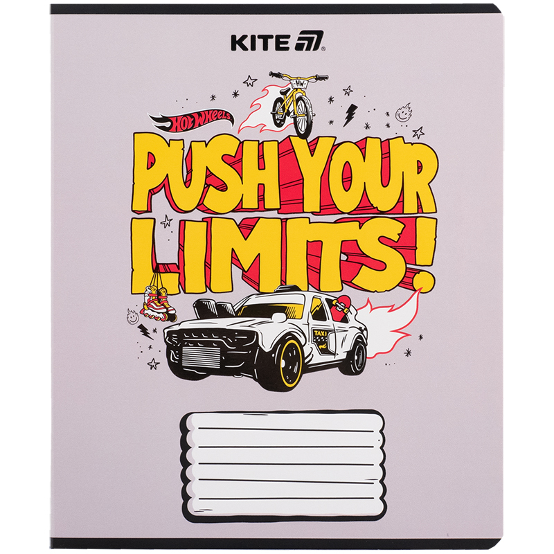 Тетрадь 18 лист., кл., гибр. лак + УФ лак, Hot Wheels (HW25-236) Kite - фото 12