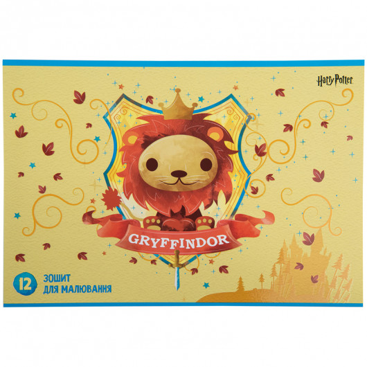Зошит для малювання, 12 арк., скоба, софт тач + УФ лак,  «Harry Potter» Kite — фото 9