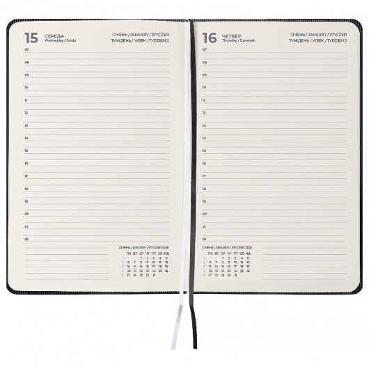 Ежедневник  2026 Grand Lines, 195*255, чёрный Axent - фото 4
