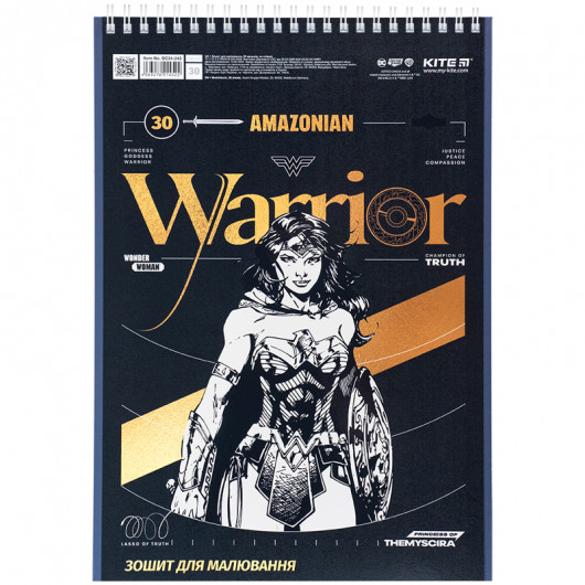 Тетрадь для рисования, 30 лист., спир., гибр. лак + УФ лак, «DC Comics» Kite - фото 6