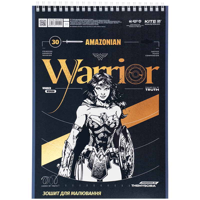 Тетрадь для рисования, 30 лист., спир., гибр. лак + УФ лак, «DC Comics» Kite - фото 6