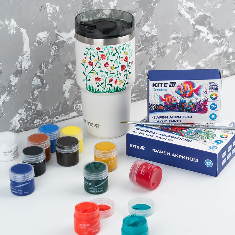 Краски акриловые, 6 цветов, 20 мл, Kite Creative (K-271) Kite - фото 6