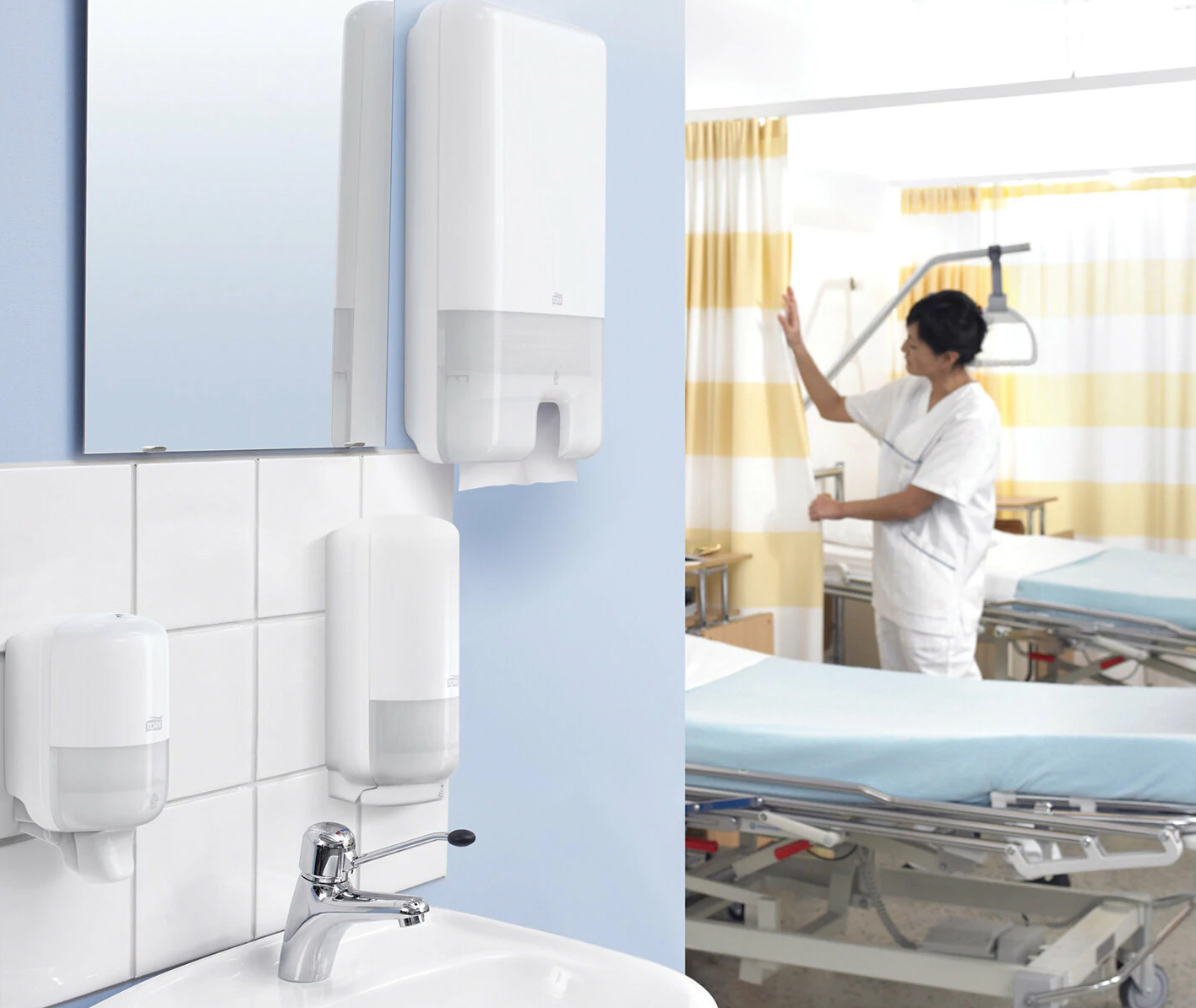 Диспенсер для полотенец узкопанельных, Elevation Макси, (H2),  бел. Tork - фото 1