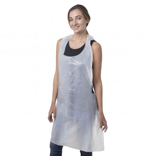 Фартук LDРЕ 75-120см., 100шт/уп., полупрозрачные бел. Украина - фото 2