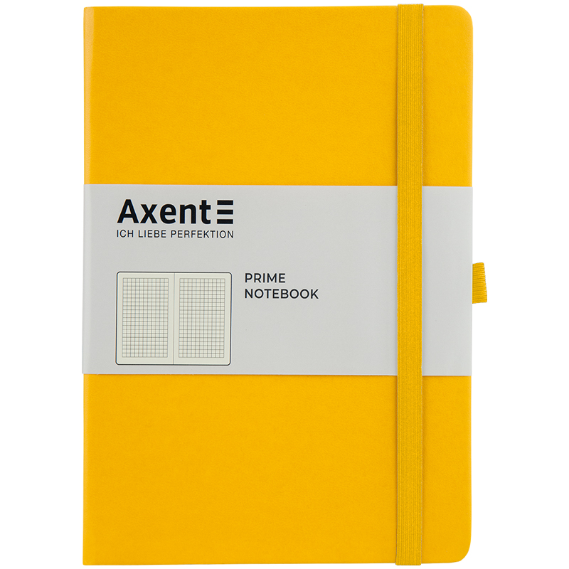 Книга записная Partner Prime А5 (145*210мм.), 96л, клетка, желт. Axent - фото 8