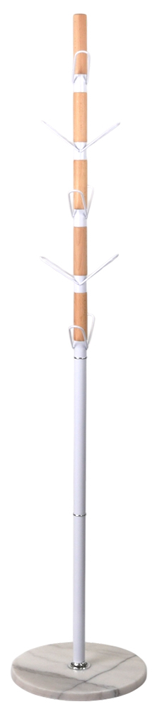 Вішак підлоговий АКЛАС Тополя VKY-6015W Дерево бук/металл, біл. АКЛАС — фото 2