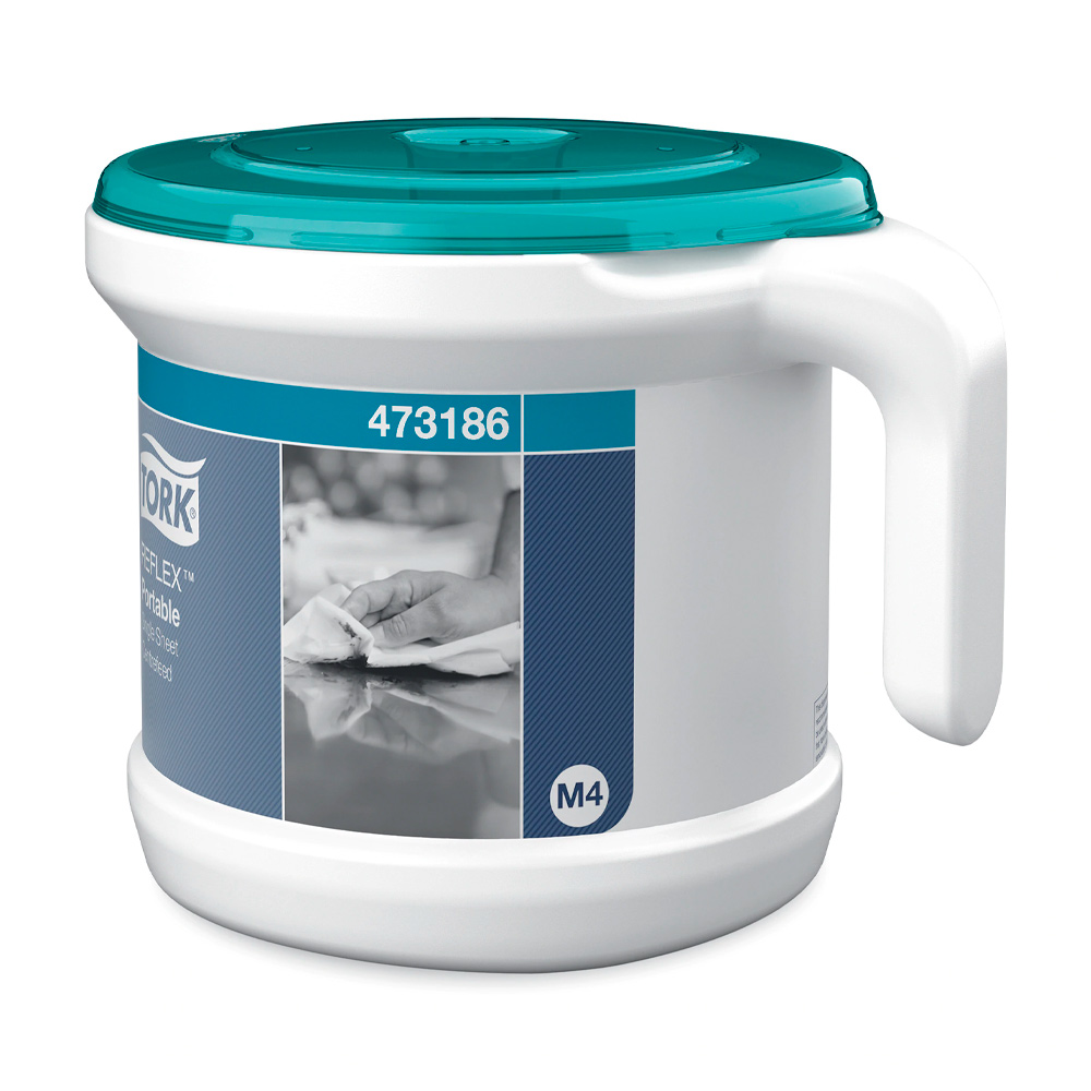 Диспенсер для полотенец в рулонах с центральной вытяжкой, Переносной пластик, Reflex, (M4), бирюз. Tork - фото 1