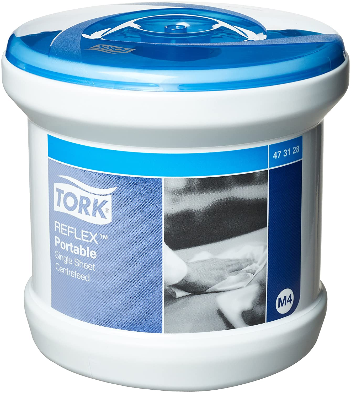 Тримач для рулонних рушників з центральним витягуванням, переносний, Reflex, (M4), блакит. Tork - фото 1