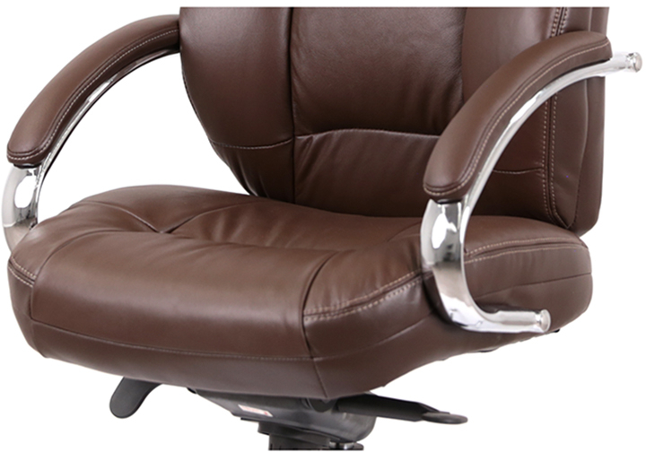 Кресло для руководителя Бадалона CH MB (Кожа LC-K), коричн. АКЛАС - фото 20