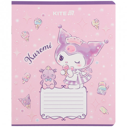 Тетрадь 12 лист., кл., УФ лак + глитер, Hello Kitty-3 (HK25-232-3) Kite - фото 13