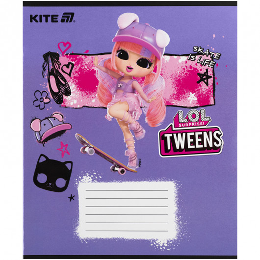 Тетрадь 12 лист., кос., гибр. лак + УФ лак, LO (LO25-235) Kite - фото 11