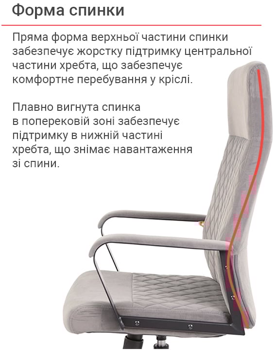 Кресло Авис TILT (Gray fabric) серый АКЛАС - фото 23