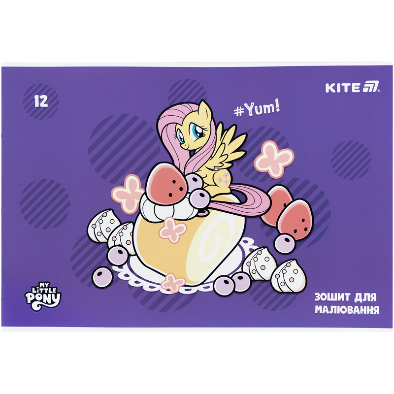 Тетрадь для рисования, 12 лист., скоба, софт тач + УФ лак, Little Pony (LP25-241) Kite - фото 10