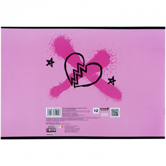 Тетрадь для рисования, 12 лист., скоба, УФ лак + глитер, LO (LO25-241) Kite - фото 10