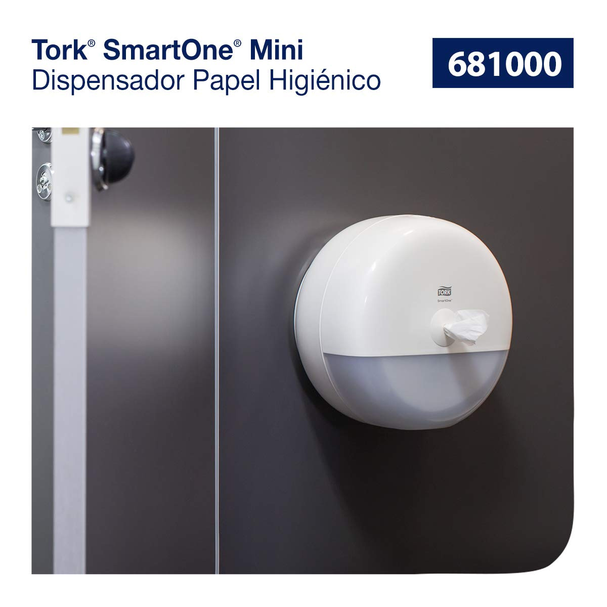 Диспенсер для туалетной бумаги в мини рулонах SmartOne Mini System, пластик, (T9), бел. Tork - фото 5
