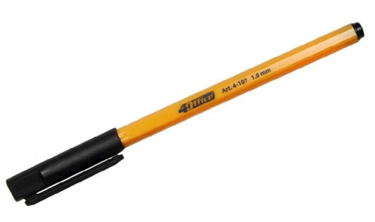 Ручка шариковая корпус желт., стержень черн. 4Office - фото 5