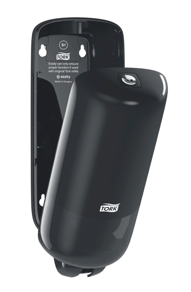 Диспенсер для жидкого мыла Макси 1000 порций, 1л, Elevation, пластик, (S1), черн. Tork - фото 1