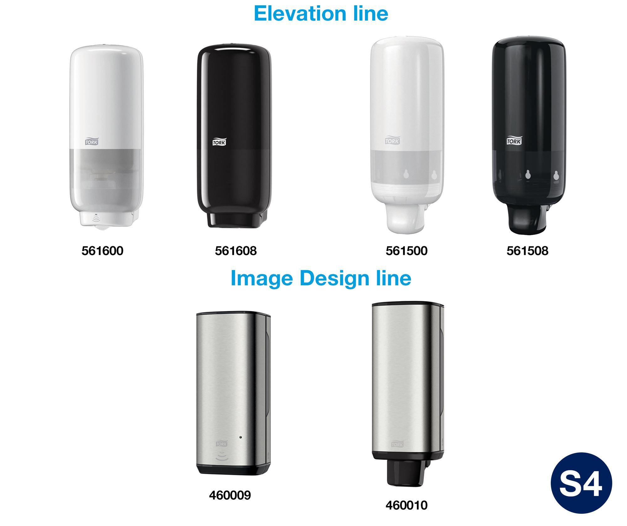 Диспенсер для жидкого мыла-пены Elevation, 1л, пластик, (S4), бел. Tork - фото 1