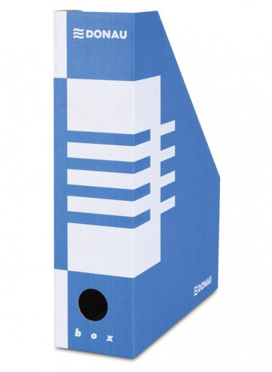 Лоток архивный для журналов А4 100мм. картонный, син. DONAU - фото 4