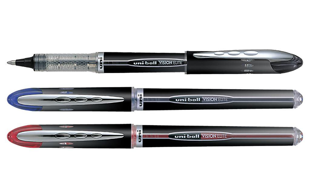 Роллер Uni-ball Vision Elite, 0,5мм., корпус черн., стержень син. Uni - фото 8