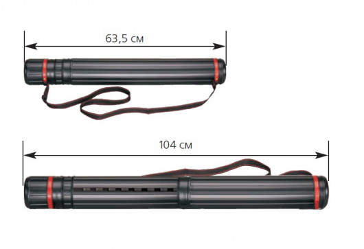 Тубус для чертежей 104х8,5см., раздвижной NORMA - фото 4