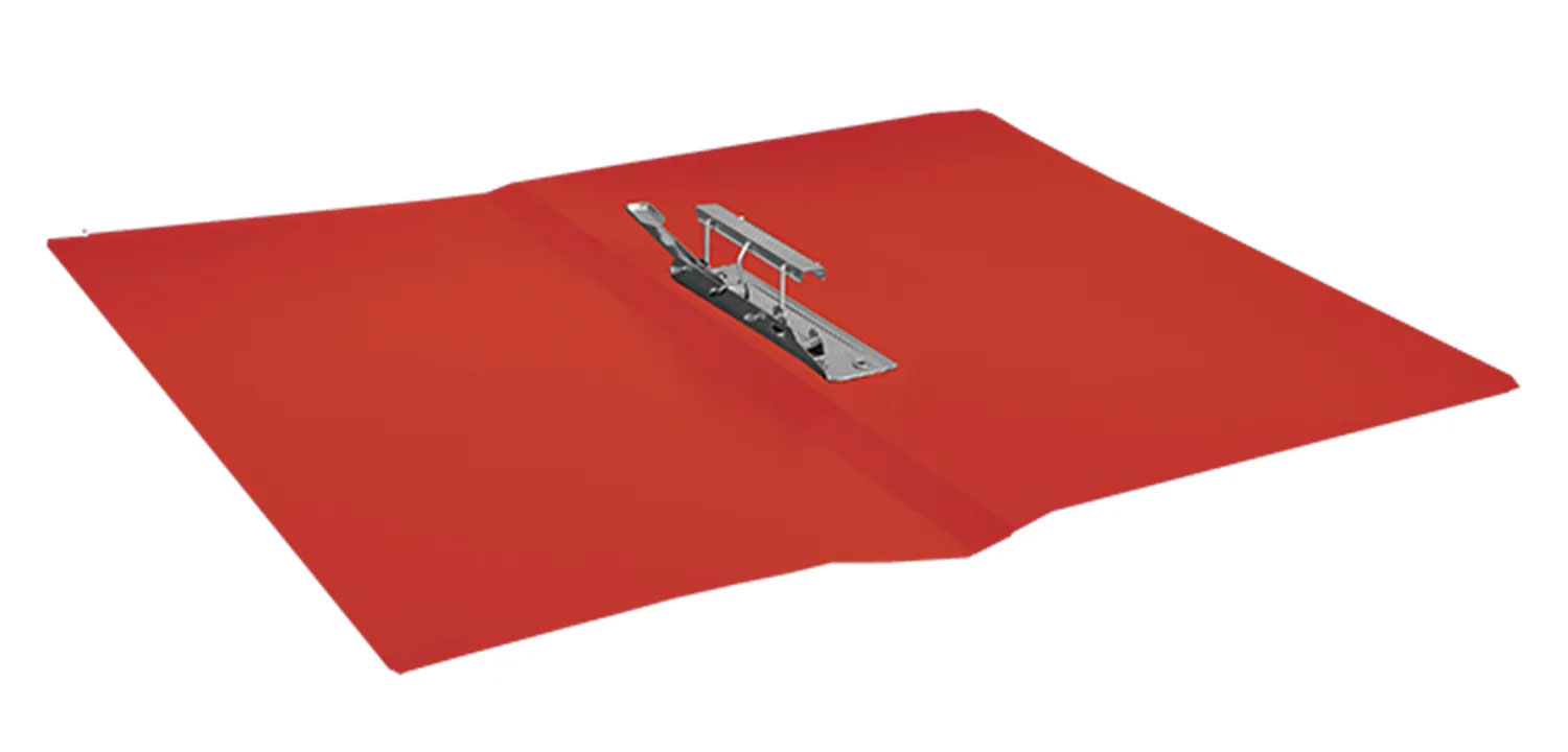 Папка с боковым прижимом JOBMAX, корешок 16мм., 450мКм пластик, до 120 лист., красн. BuroMax - фото 2