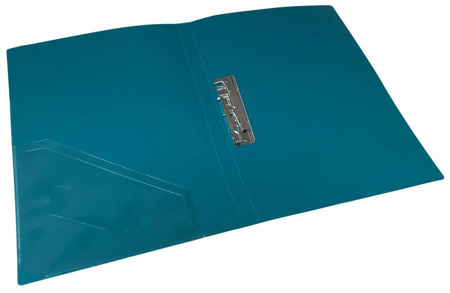 Папка с боковым прижимом и карманом, корешок 18мм., 500мкм пластик, до 120 лист., зелен. 4Office - фото 2