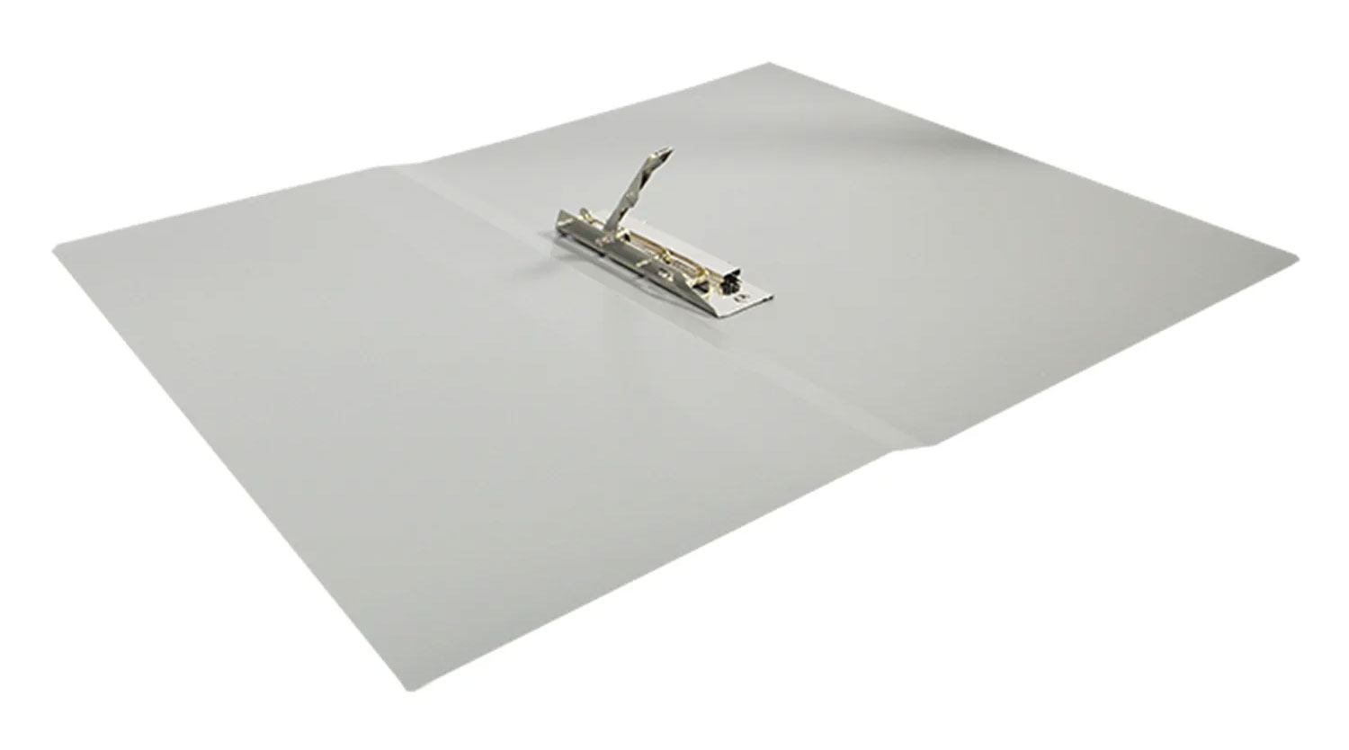 Папка с боковым прижимом JOBMAX, корешок 16мм., 450мКм пластик, до 120 лист., серый BuroMax - фото 1