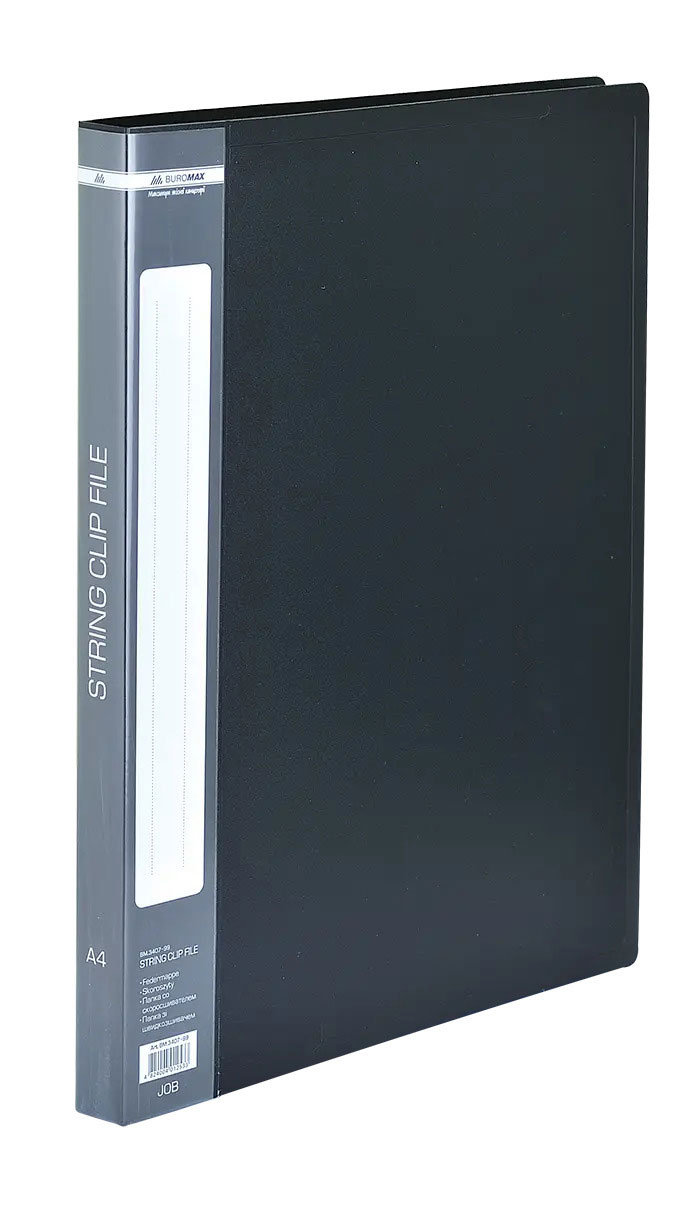 Папка со скоросшивателем и карманом 18мм., пластик, ассорт. BuroMax - фото 6