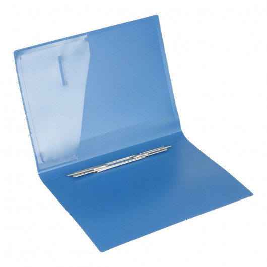 Папка со скоросшивателем и карманом 18мм., пластик, син. BuroMax - фото 3