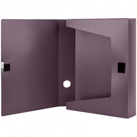 Папка-бокс на липучке А4, 60мм., сливовый Axent - фото 2