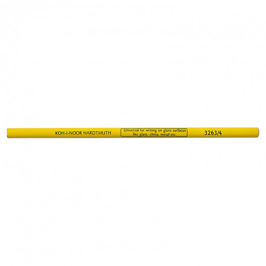 Карандаш-стеклограф на восковой основе для рисования по стеклу 3260/4, желтый Koh-i-noor - фото 3