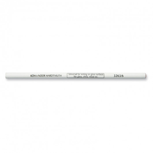 Карандаш-стеклограф на восковой основе для рисования по стеклу 3260/6, белый Koh-i-noor - фото 4