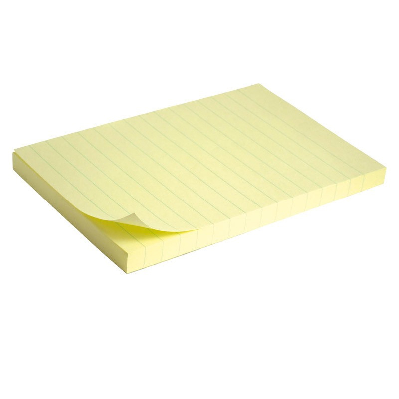 Блок бумаги с клейким слоем 100*150мм.*100 листов, линия, желт. Axent Delta - фото 3