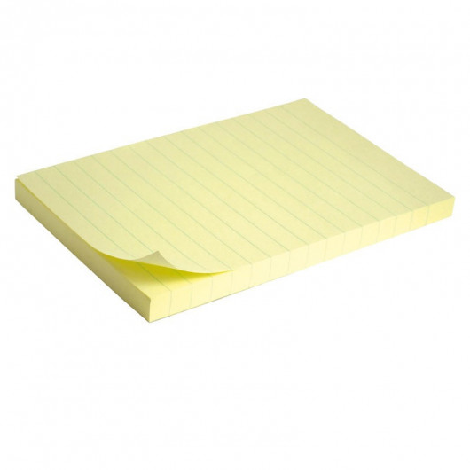 Блок бумаги с клейким слоем 100*150мм.*100 листов, линия, желт. Axent Delta - фото 3