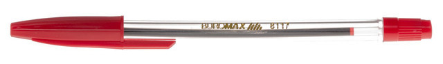 Ручка шариковая, корпус прозр., стержень красн. BuroMax - фото 3