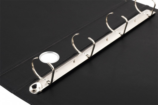 Папка А4, 40мм., 4кольца, картон PVC покрытие, син. BuroMax - фото 4